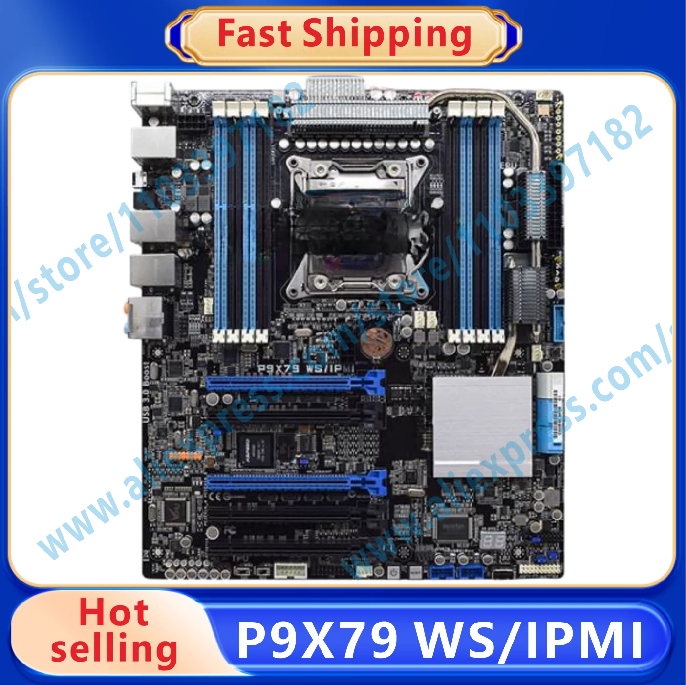 P9X79 WS/IPMI X79 Motherboard LGA 2011 DDR3 64GB USB 3.0 6×PCI-E X16 SATA3