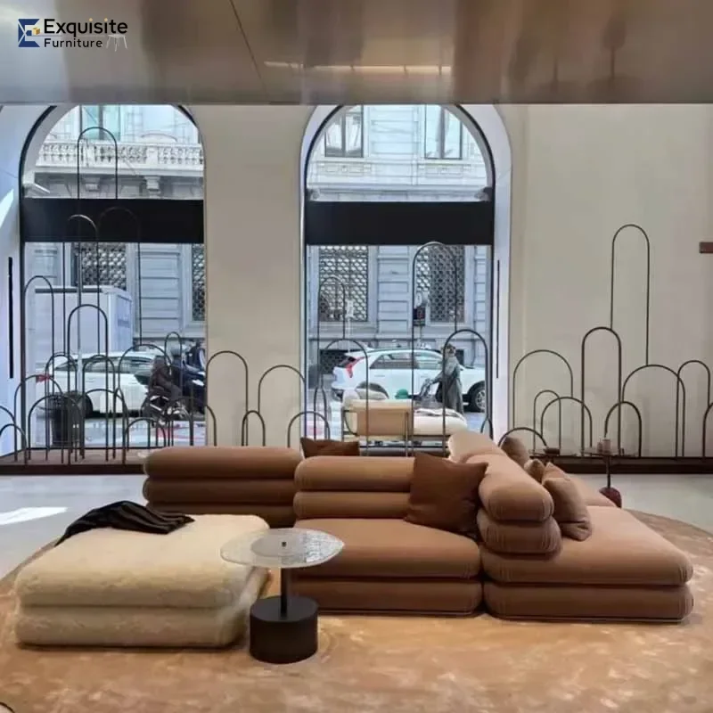 أوروبا الاسترخاء الأرائك الفريدة الفاخرة الحشو النوم فندق غرفة المعيشة أريكة الحديثة الطابق Italiano Divano Soggiorno أثاث المنزل #3