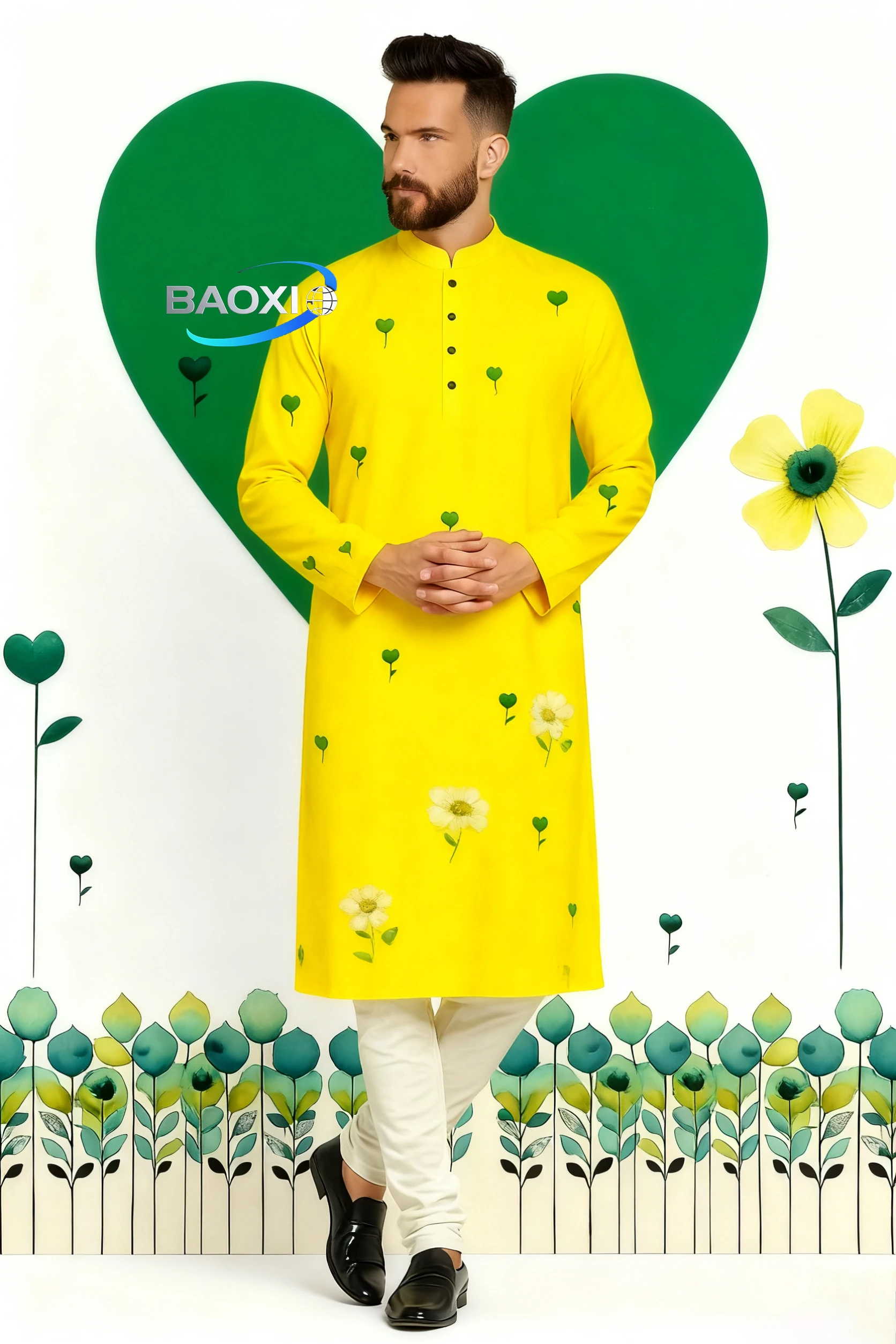 Men's printed kurta vardha with various patterns will be fashionable, comfortable, and fitted.