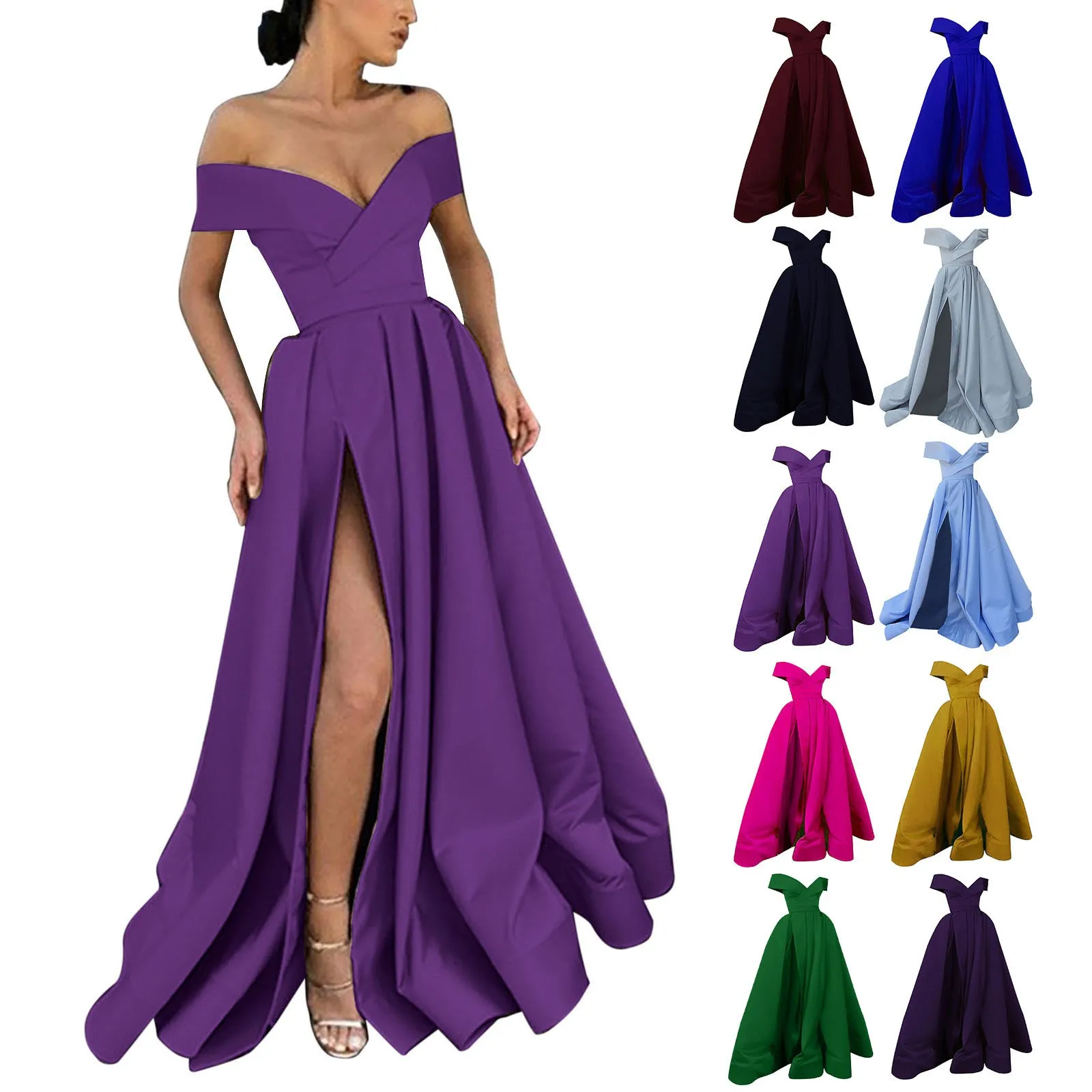 2024 Summer Chic Elegant Dresses For Women Strapless Off Shoulder Long Birthday Party Dresses Maxi Sundress Robe Vestidos