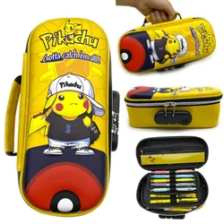 Pikachu Children's Password Lock Stationery Box, Pokemon Pencil Case, Large Capacity, Birthday Gift