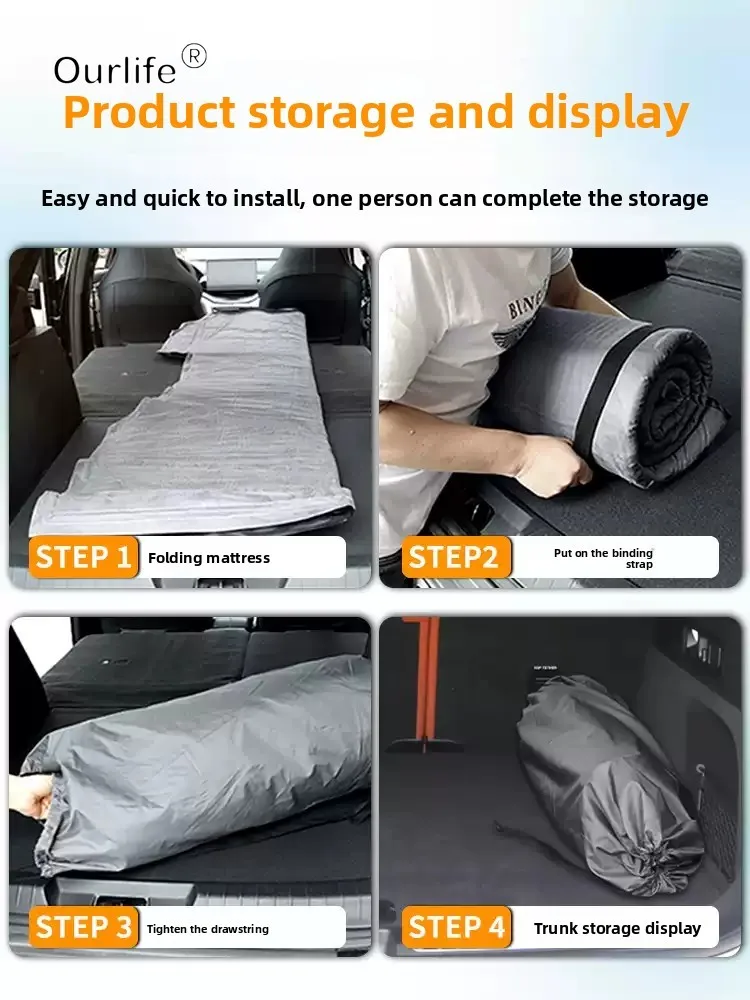 For Gwm Ora 5 2026 2027 Car Travel Bed  Inflatable Air Mattress with Air Pump Self-driving  Outdoor Camping Sleeping Mat view 5