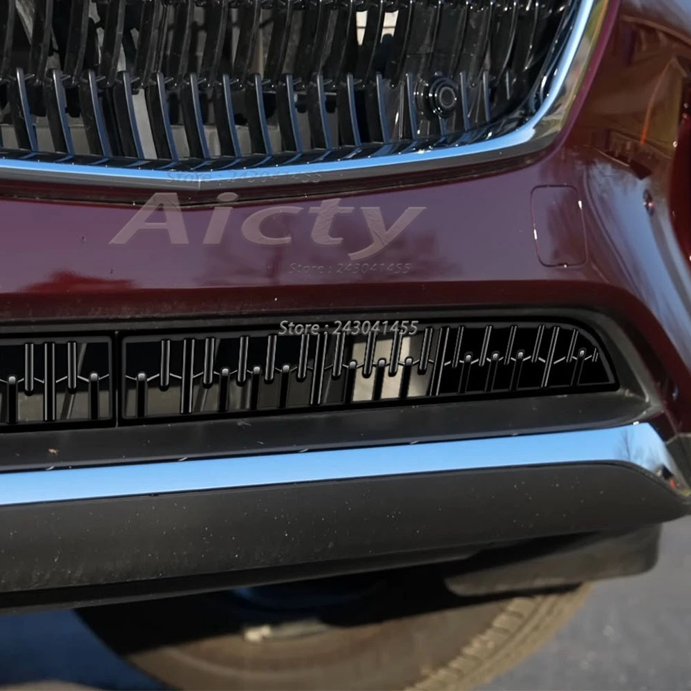 For Mazda Cx90 Cx-90 2024 2025 ABS Black Front Bumper Lower Middle Mesh Grille Grill Decoration Cover Trim Sticker Car Styling