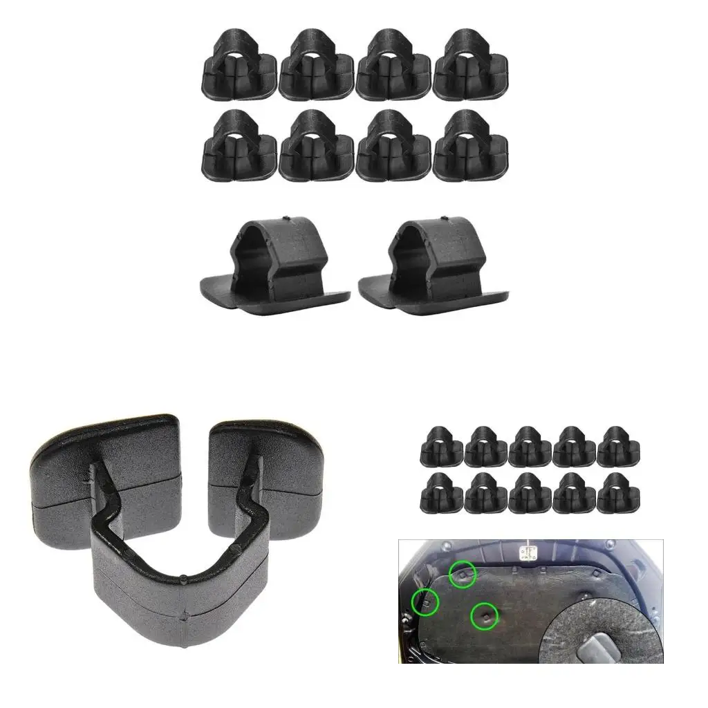  10pcs Engine Hood Insulation Retainers Plastic Engine Hood Insulation Clips Upgrade Perfect for Securing & Maintaining