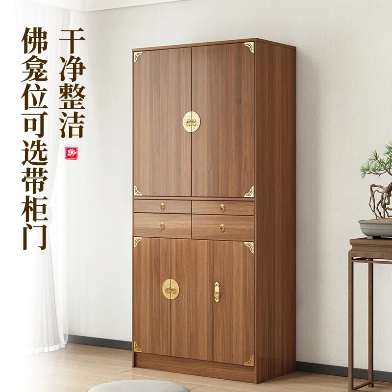 New Chinese Buddhist shrine vertical cabinet with door offering table, altar seat, God of Wealth offering incense table, Guanyin