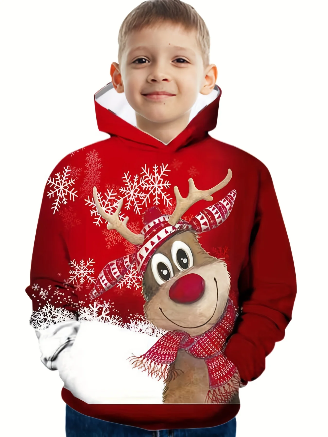 Christmas Santa Claus Hoodies 3D Print Elk Gifts Sweatshirts Boy Girl Unisex Hooded Sweatshirt kids Fashion Oversized Sweatshirt