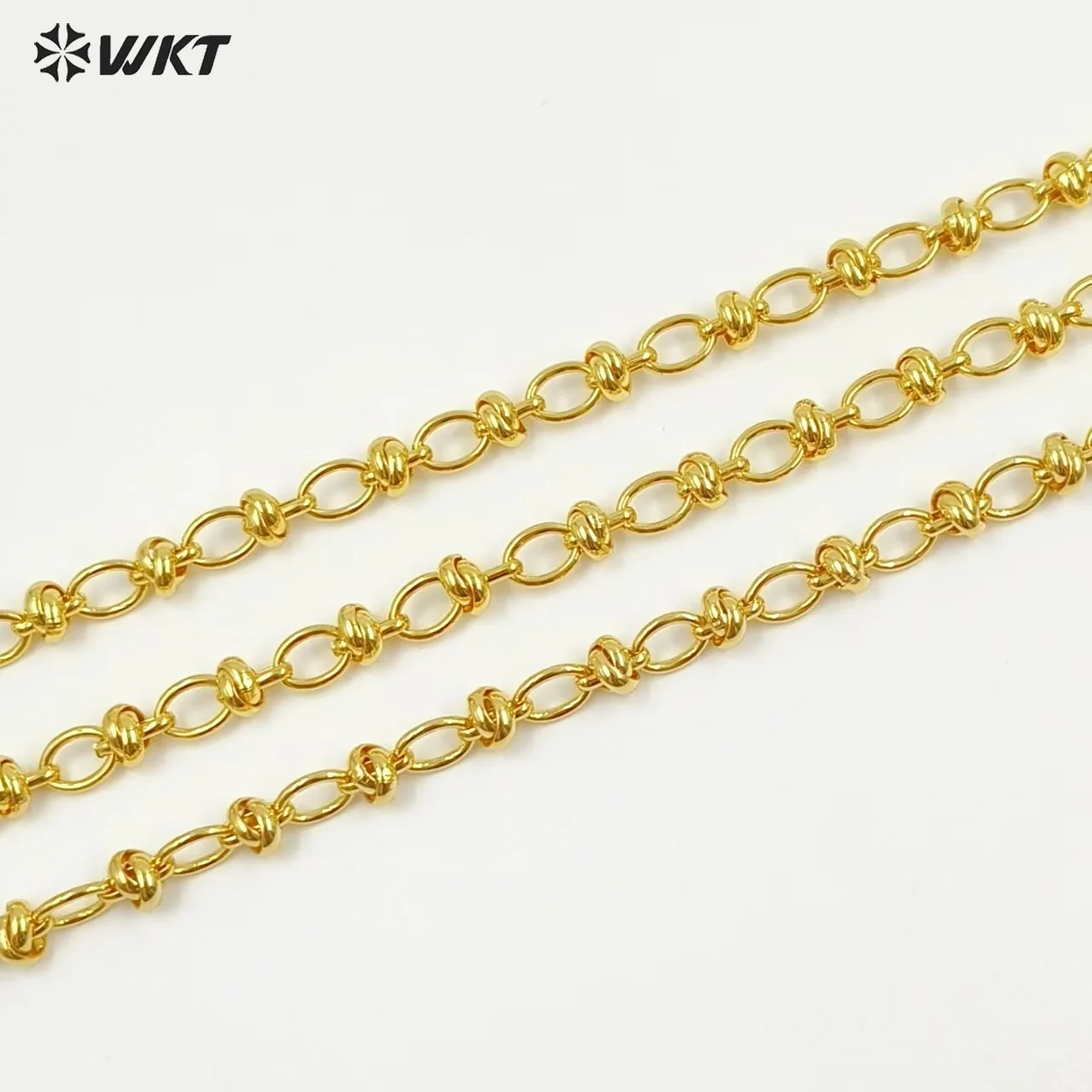 WT-BC238 New Arrival O Chain Knot Design Yellow Brass With High Quality Handmade Crafts 5 Meters Jewelry Making