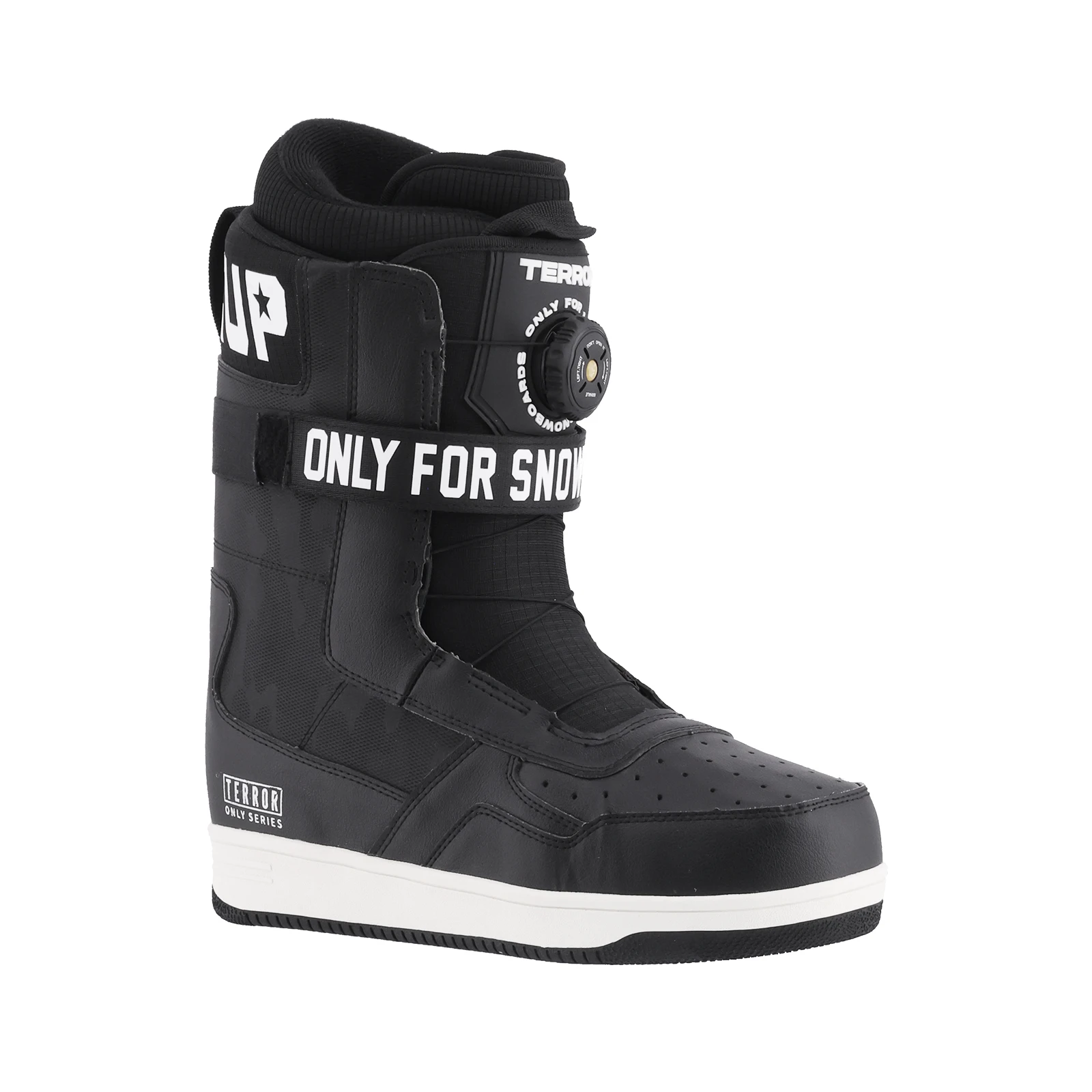 أحذية TERROR Apex 2.0 سريعة الدانتيل على الجليد، الاحتفاظ بالحرارة ونعل خارجي مطاطي مضاد للانزلاق