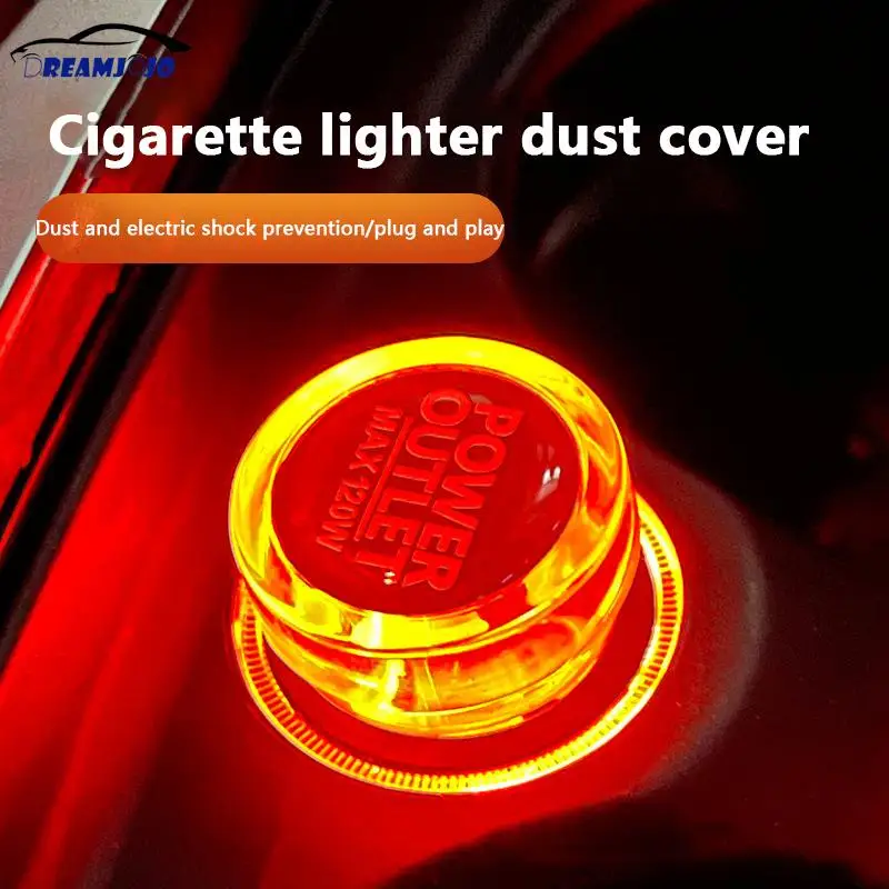 Car Lighter Plug Cover Dustproof Plug Fire Missile Button Decorations Cap  Automotive Vehicles Cigarette Lighter Covers