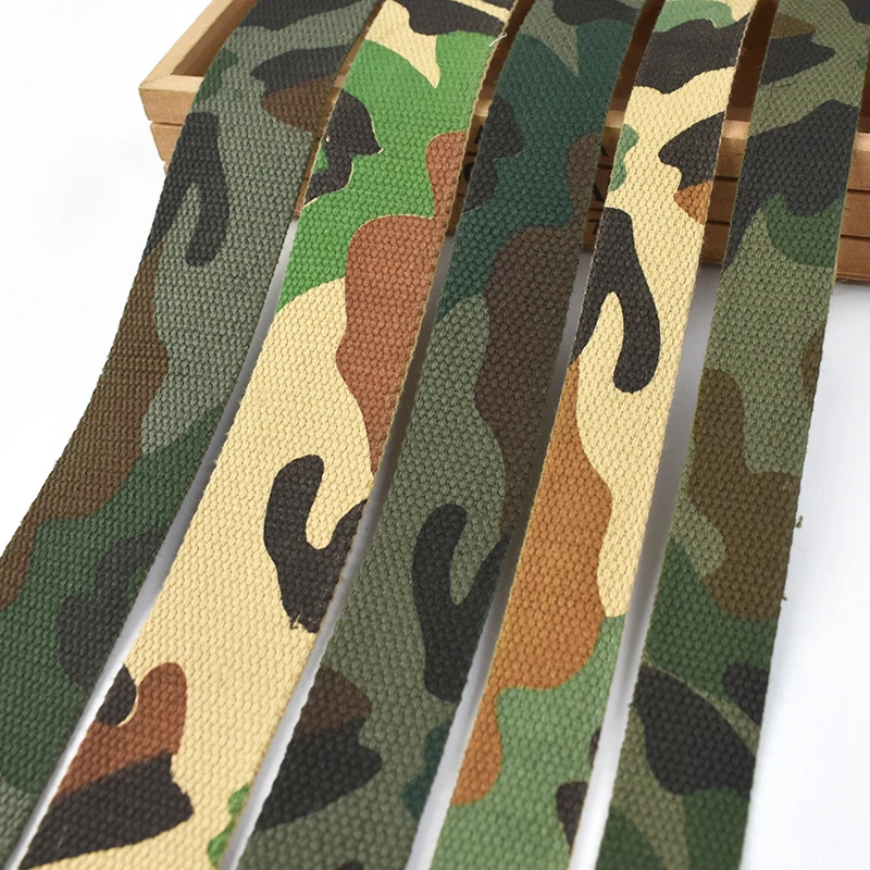 2/5/10M 25/30/38mm Camouflage Webbing Tape Polyester Cotton Ribbon By Meter Backpack Strap Sewing Canvas Band Bias Supplies