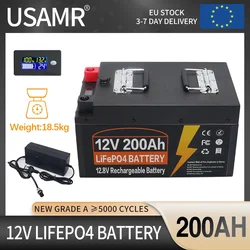 12V 200Ah LiFePO4 Lithium Iron Phosphate Battery 5000+ Cycles For Replacing Most of Backup Power Home Energy Storage Tax Free