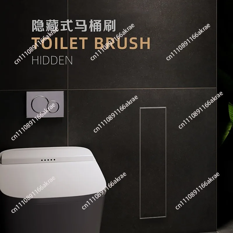Stainless steel bathroom embedded hidden toilet brush tissue box bathroom storage niche waterproof and moisture-proof shelf