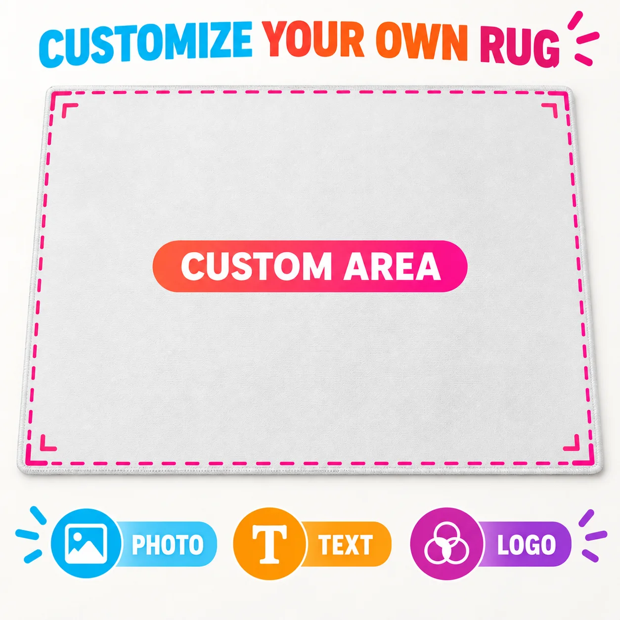 Personalized Custom Doormat Photo Name Text Logo Welcome Mat Indoor Entrance Floor Rug Family Pet Business Housewarming Gift