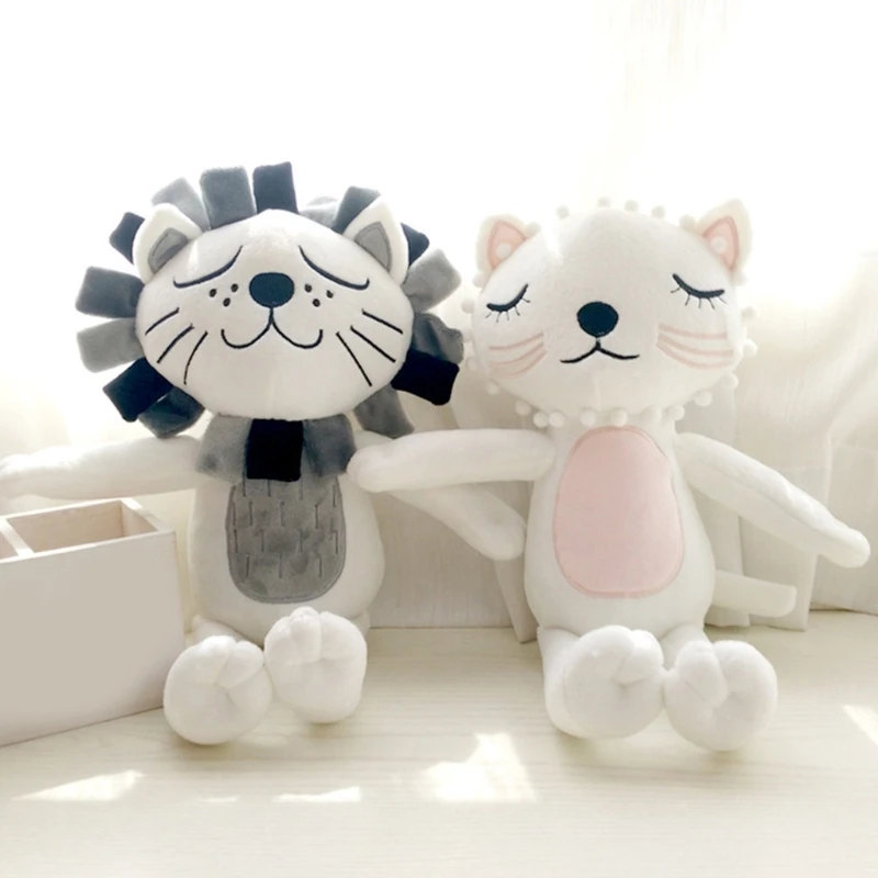 Y1UB 40cm Cartoon Lion Soft Animals Stuffed Children Appease Sleeping Gift Home Office Decors