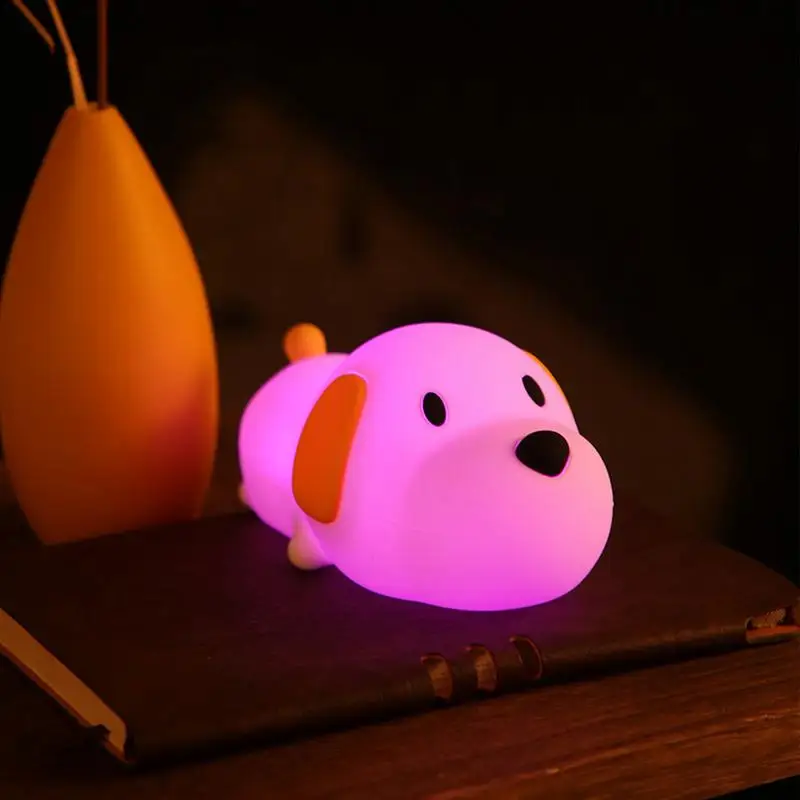 

Cute Dog Lamp Portable Puppy Lamps Touch Control Animal Night Lamp Led Night Lamp Long-Lasting Adjustable For Kids Adults