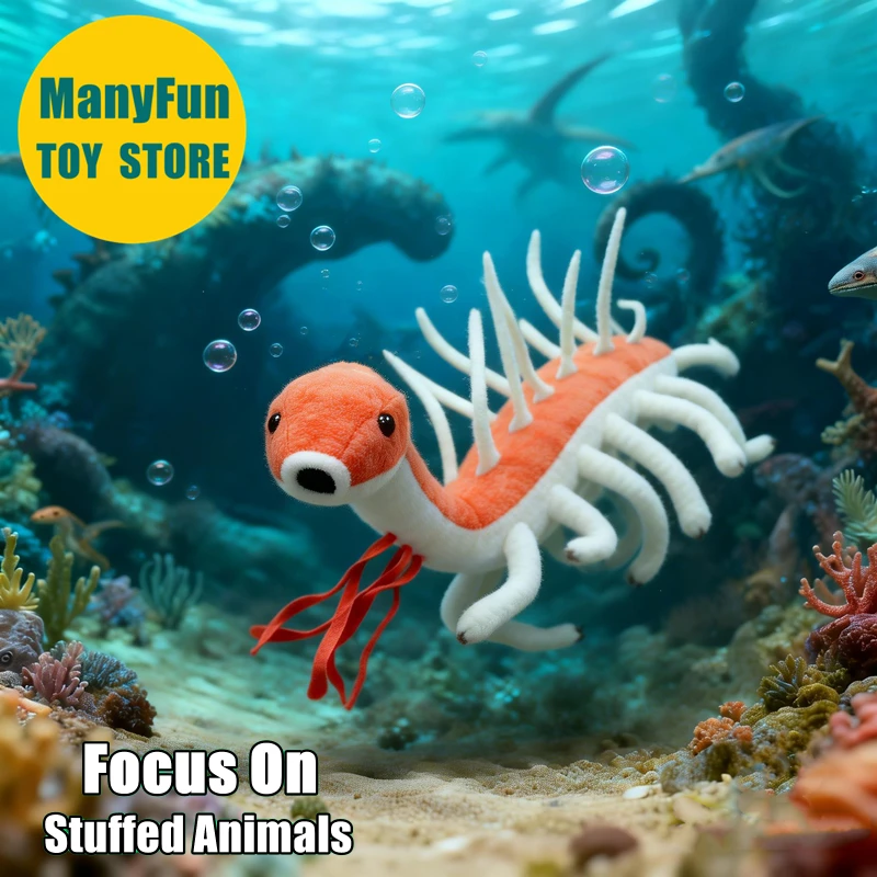 

Hallucigenia Plush Toy Realistic Cambrian Fossil Stuffed Animal Paleontology Plushie Lifelike Ancient Worm Doll Kid Lovers