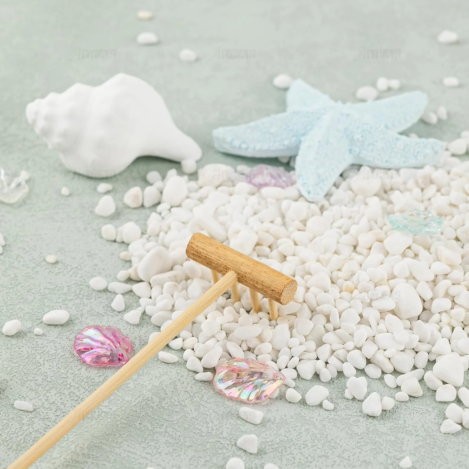 , Set of  Mini  Sand Rakes Bamboo Rock Garden Sand Tray Rake Tools for  Office Table