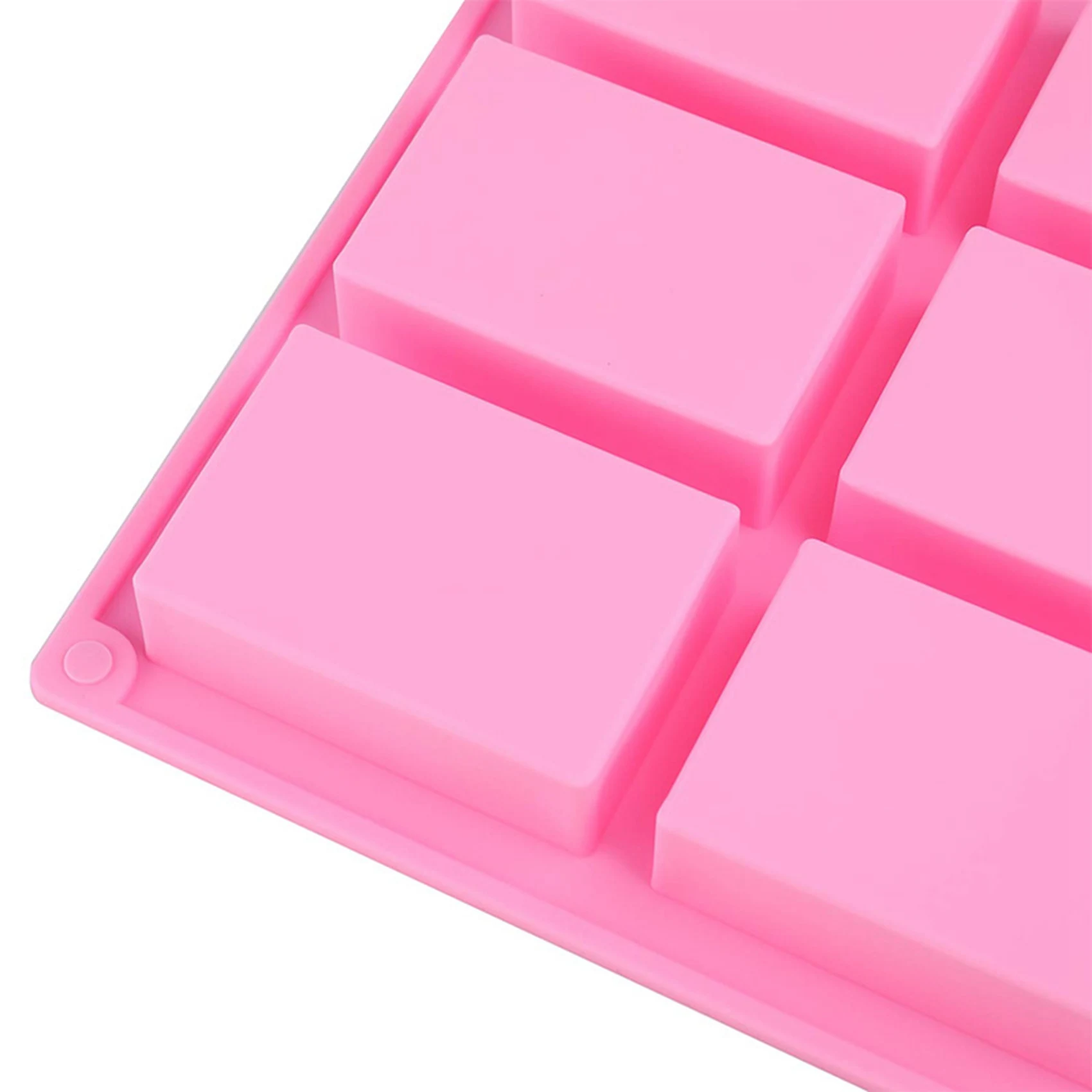 AA49 Paquete de 24 moldes de silicona para jabón, moldes rectangulares de 6 cavidades para jabón DIY para pasteles, magdalenas, muffins, pasteles de café, pudín y jabón