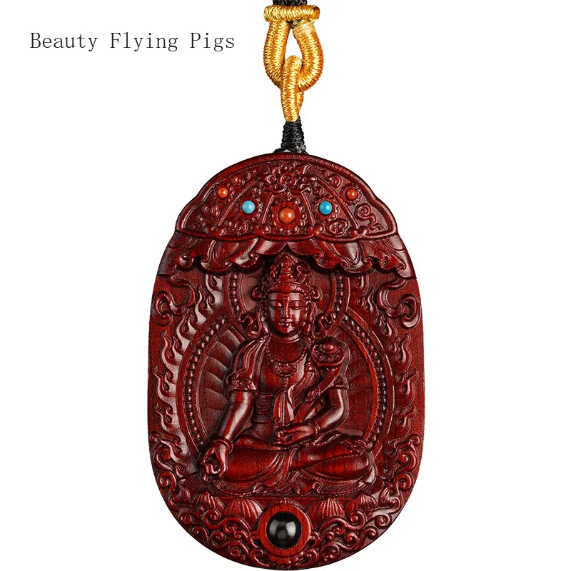 

1PCS original carved Buddha sign twelve zodiac zodiac pendant Feng Shui ornament by Xiaoye Purple Sandalwood