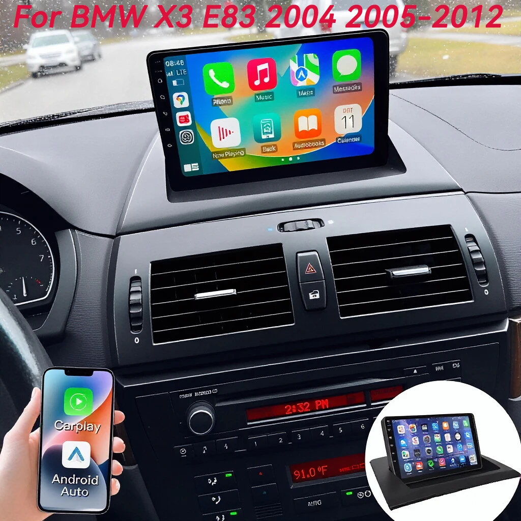 

Android 16 Carplay Auto Multimedia Video Player For BMW X3 E83 2004 -2012 Car Radio GPS Player Multimedia stereo GPS Navigation