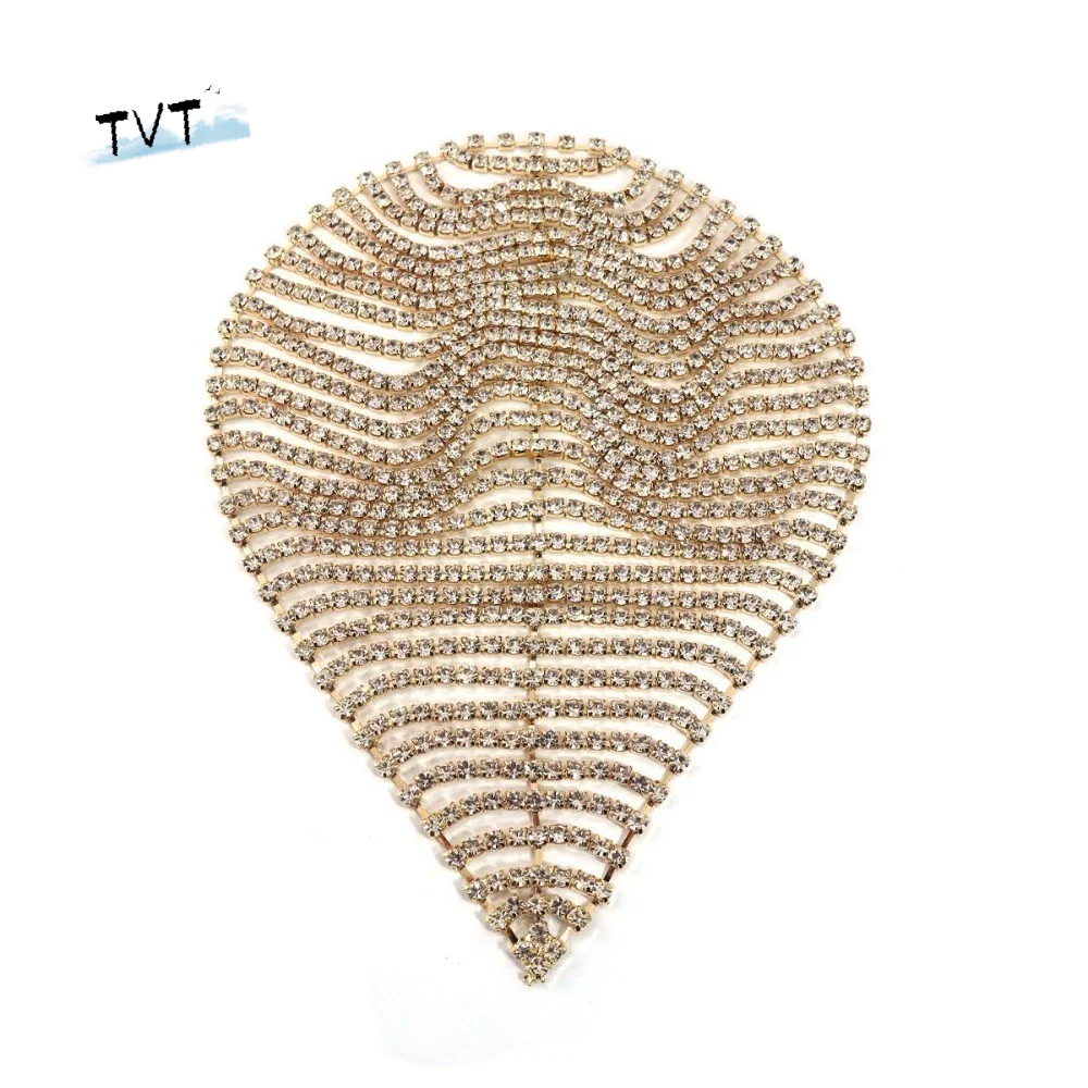 

Boho Elegant Shiny Headpiece Cap Bling Glitter Multi-Layer Rhinestone Headband Headwear Gold Crystal Head Chain Bridal