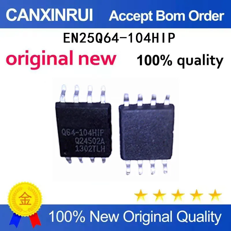 (5-100 Pieces)New EN25Q64-104HIP 25Q64-104H1P 25Q64 SOP8 pin