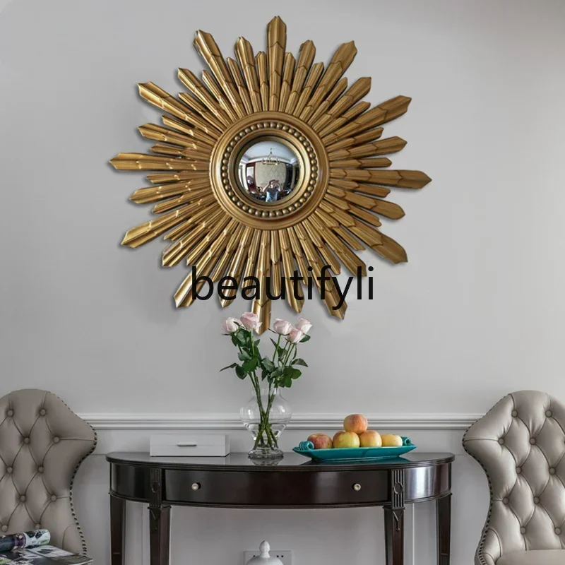 New arrive  decorative mirror living room wall hanging sofa porch dining room background wall sun creative light luxury meal sid