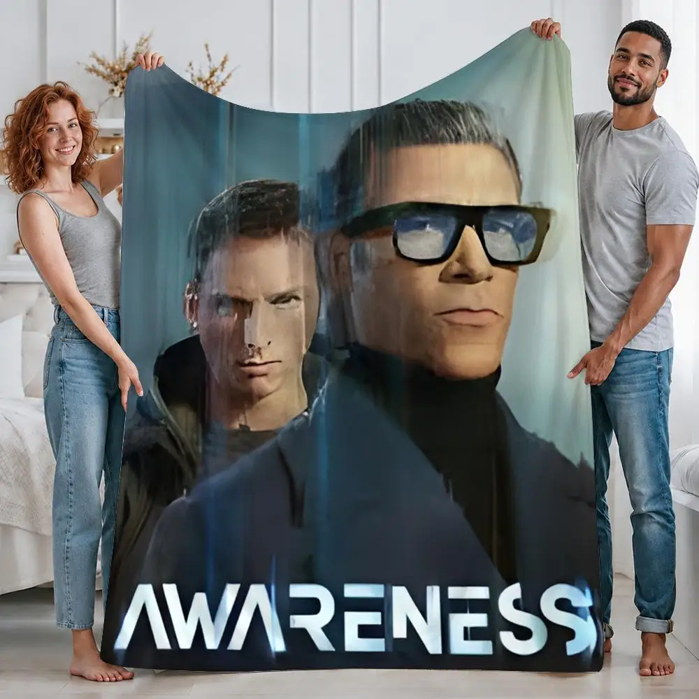 Aesthetic Quote Awareness Throw Custom Printed Flannel Fleece Blanket for Sofa Bed Office Travel & Camping