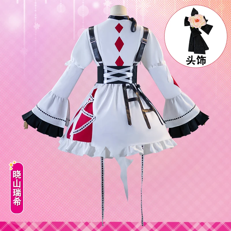 

The Game Project Sekai Cos Akiyama Mizuki Cosplay Box 5 activity Female back strap white dress Female Outfit E