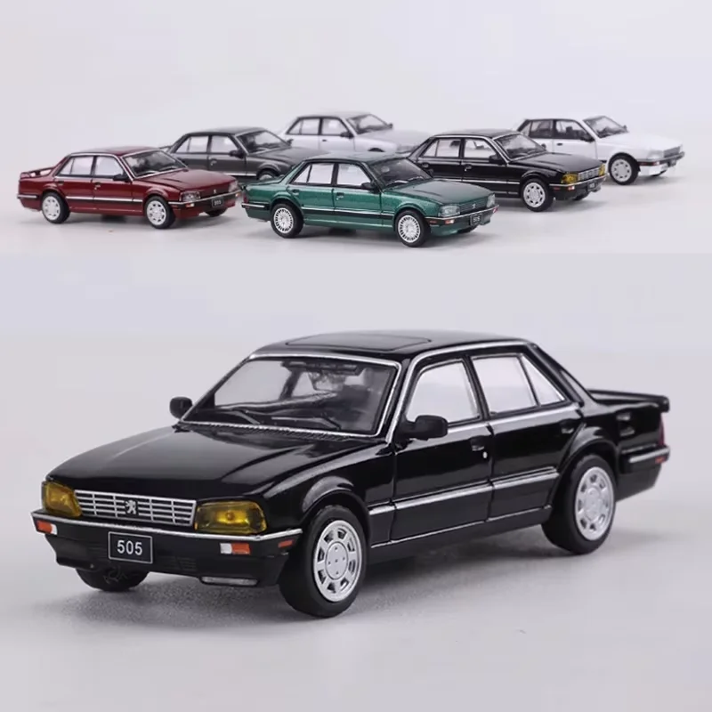 SHADOW Diecast 1:64 Scale Peug-505 Sedan Alloy Car Model Static Collection Decorated Holiday Gifts Toys