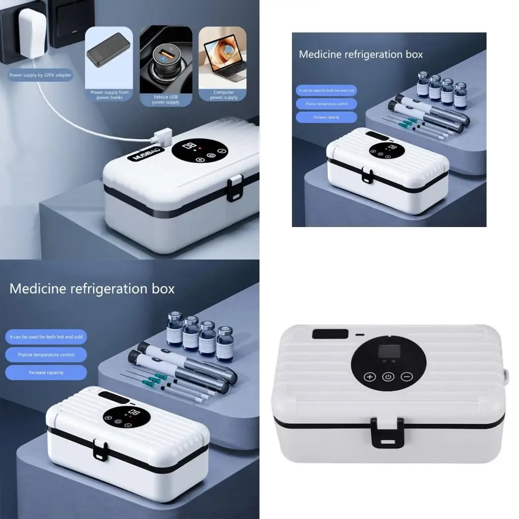 

E7CA Cooling Case Refrigerator with Temperature LED Display Screen Keep Cooling 0-18℃ Travel Fridge