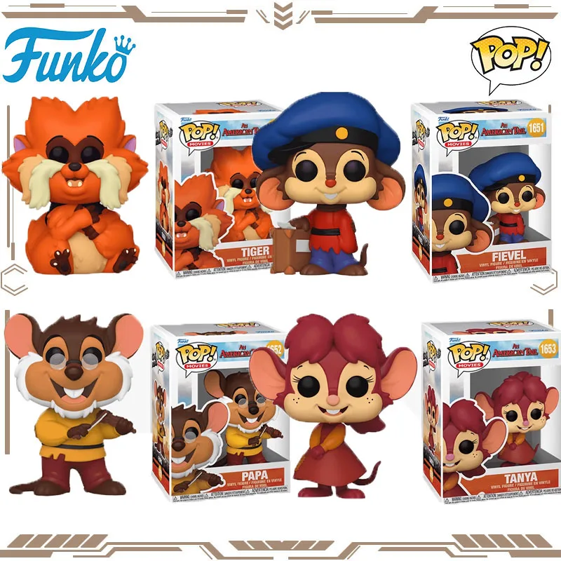 

Funko POP Original An American Tail Tiger Fievel Papa Tanya, экшн-фигурки, игрушки для мальчиков и девочек, подарок, коллекционная модель, украшения