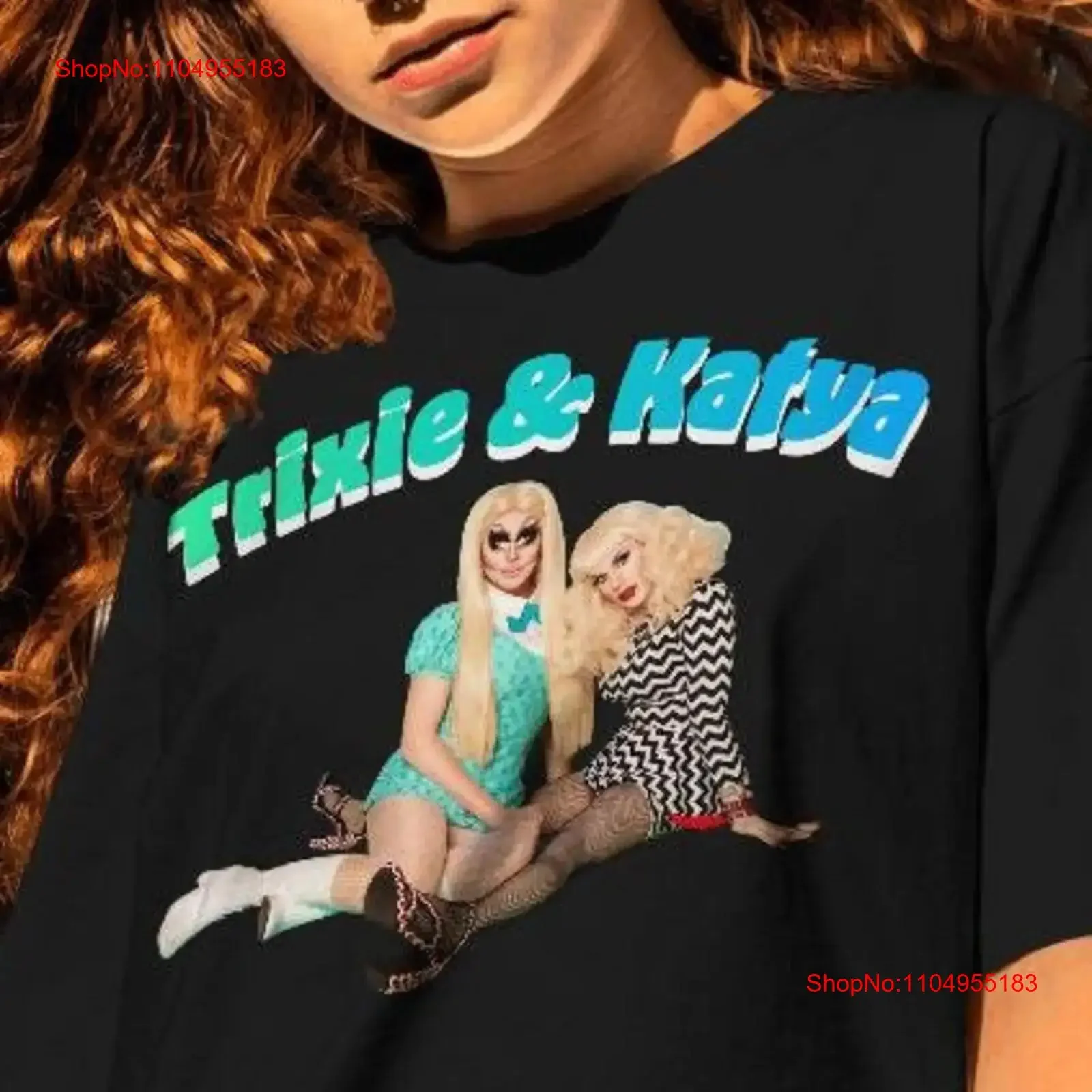 

Футболка Trixie And Katya mattel sweaT zamolodchikova rupauls drag race queen винтажная стираная растягивающаяся уличная одежда Стильная