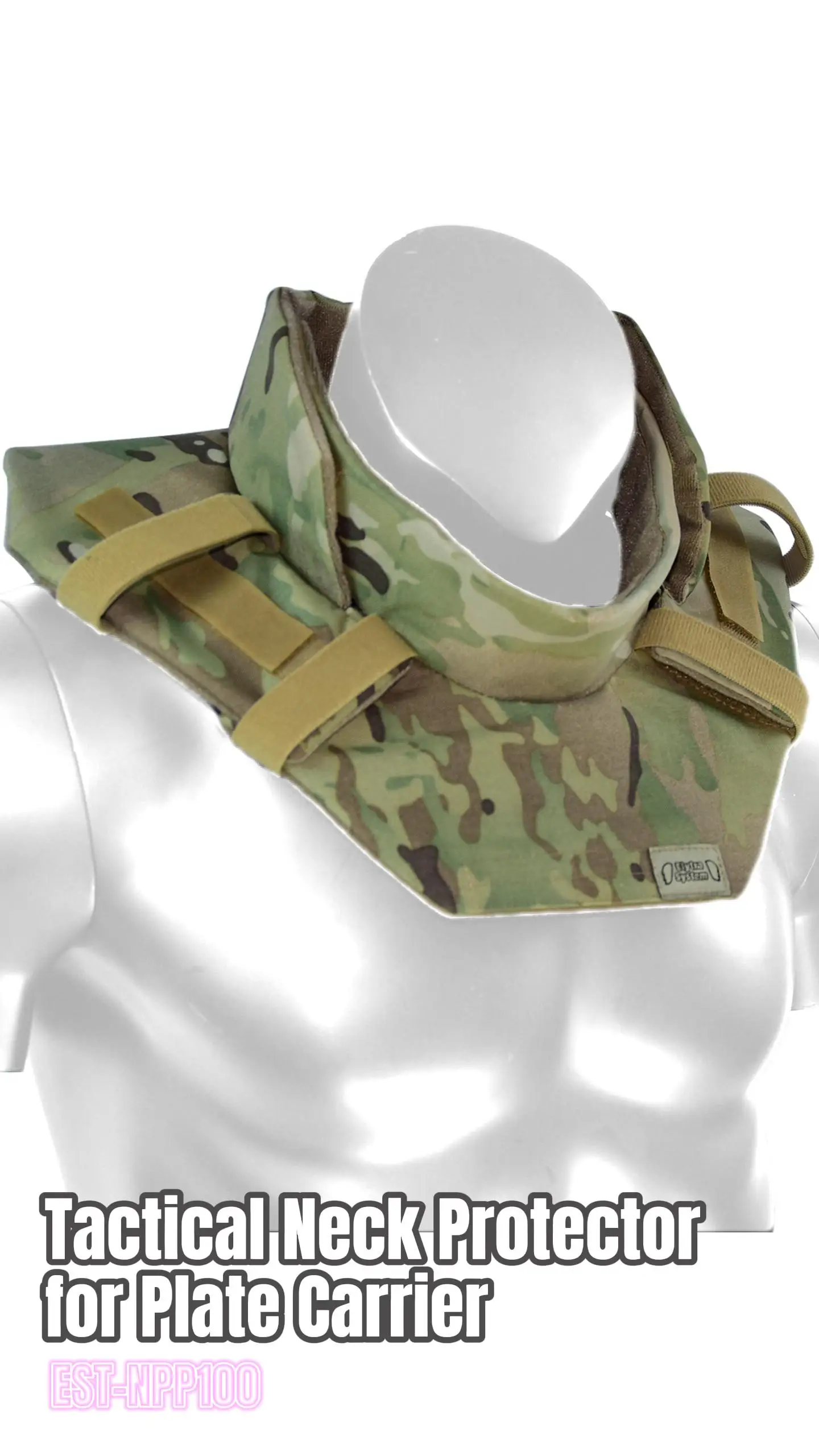 

Tactical Large Area Protective Neck Guard Adjustable Air Gun Neck Guard Insert Plate Paintball Vest Accessories Neck Guard