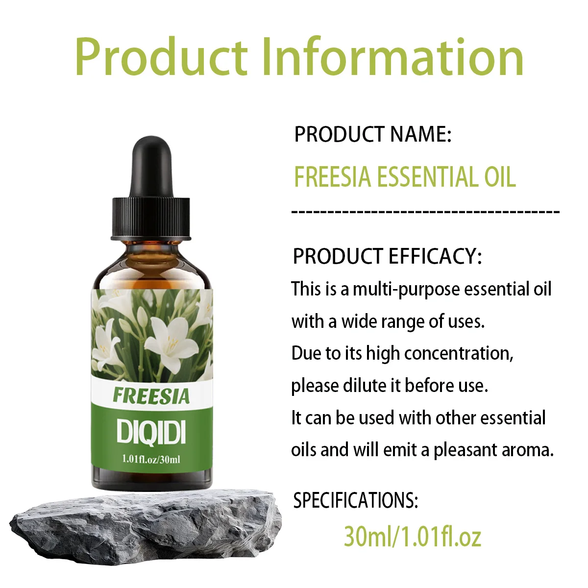 30 مللي زيت فريزيا العطري، زيت عطري للعلاج العطري، زيت أساسي للعلاج العطري، زيت أساسي نقي، خلايا متعددة الوظائف