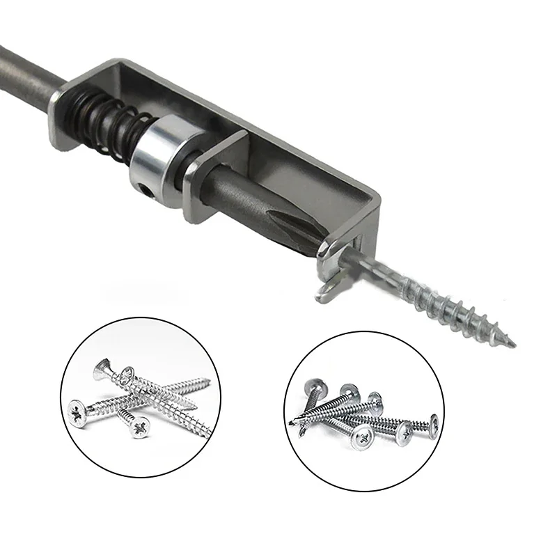 Spring-Loaded Long-Lasting Screwdriver Bit Retention Universal Fit - Durable Screwdriver Bits for Easy Tool-Free Use