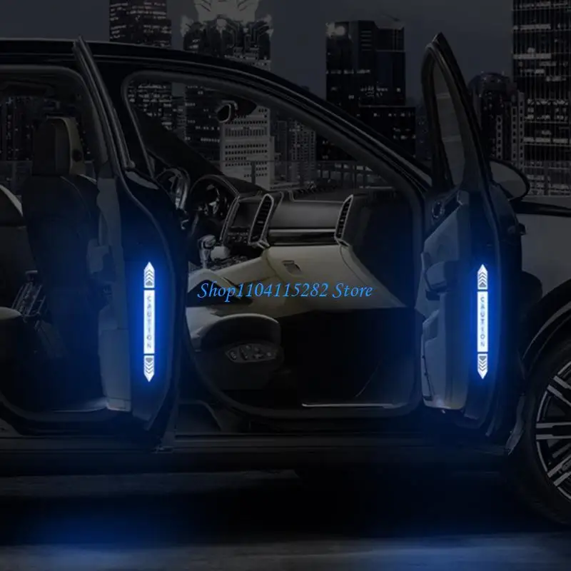 A2BF باب السيارة ملصق تحذير الشريط العاكس للاصطياد السلامة الليلية تعزيز الزخرفة