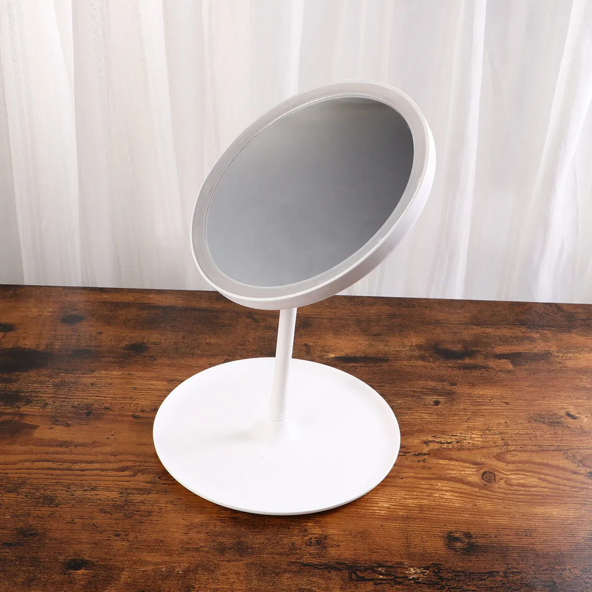 

Светодиодное USB-зеркало для макияжа с сенсорным экраном, регулируемой яркостью, 3 режимами освещения, противоскользящее, с отсеком для хранения украшений