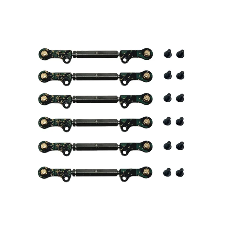 MJX 1/10 RC Car Aluminum Adjustable Tie Rod Metal Steering Link Upgrade Mod Parts Fit 10210 10208 V2 Off Road Monster Truck