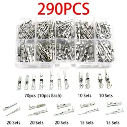 ELECTRAPICK 290pcs Flat plugs Cable Lugs Cable Lugs-sortiment Connectors Car Boxed Wire Connector Terminal Set For Cars