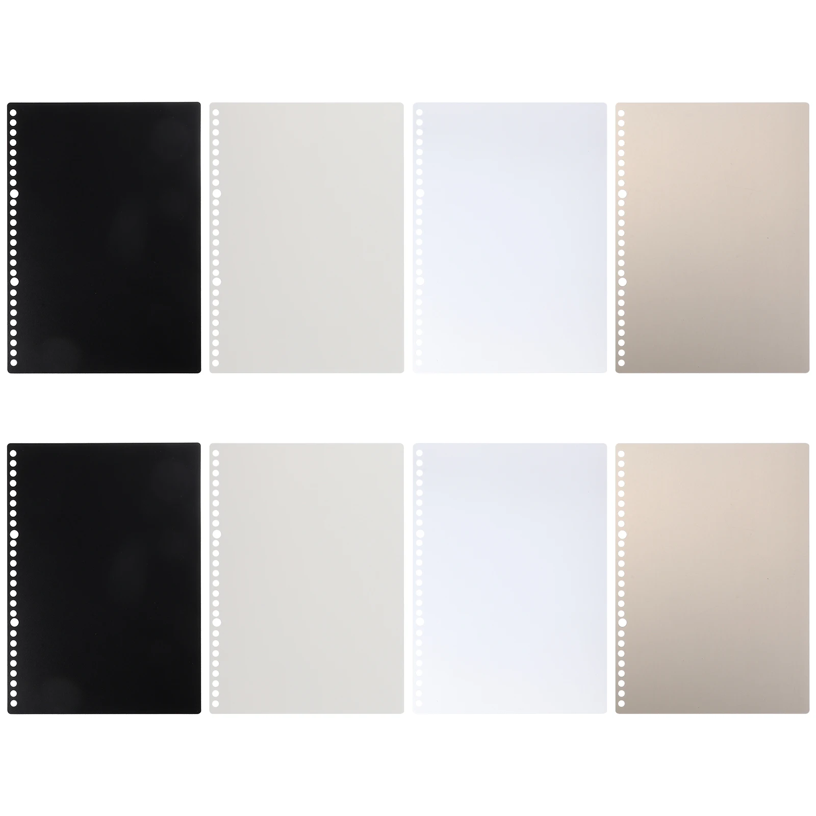 

8 Sheets Transparent Category Page Brackets Paper Divider Loose Leaf Binder File Index Cards Notebook Colorful ganizer School
