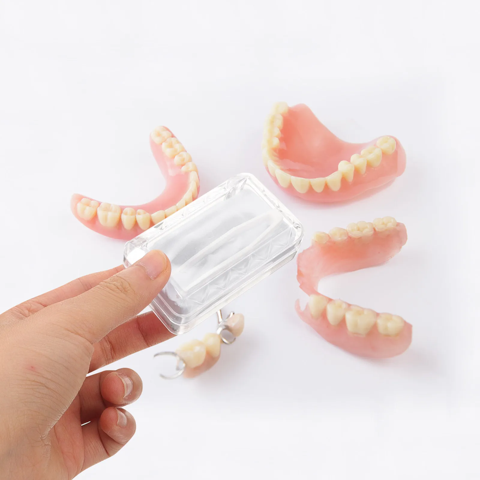 

2Pcs Denture Case Portable Denture Box Holder Brace Storage Box Travel Container Dental Orthodontic Retainer Protector