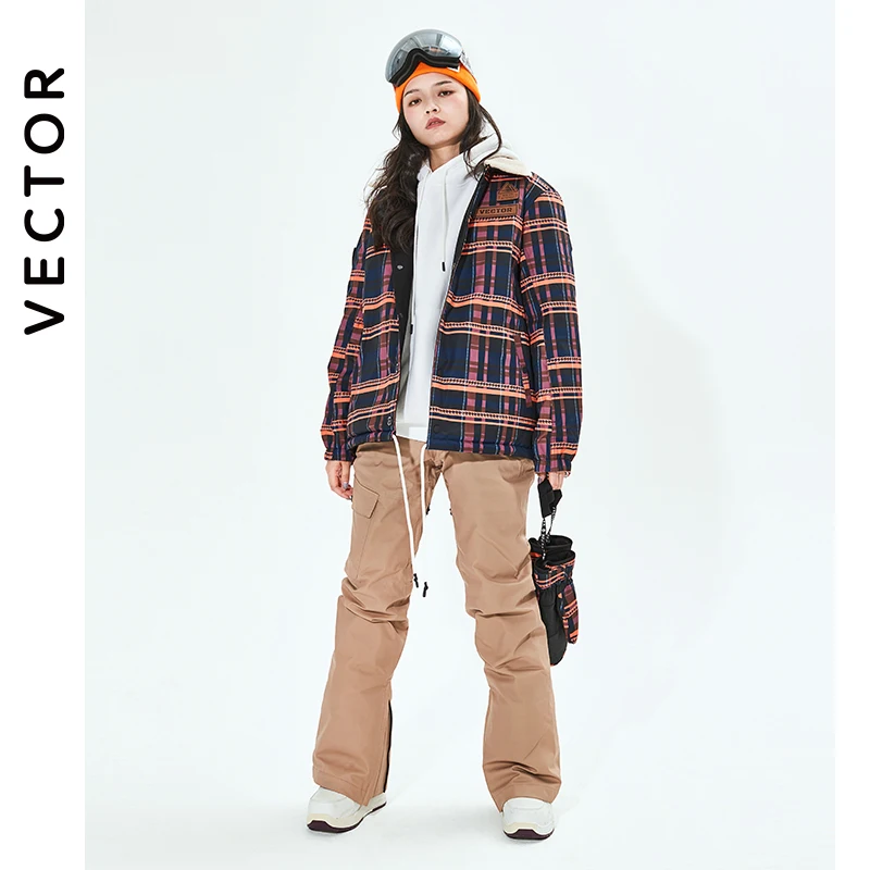 VECTOR Men Women Ski Pants Jacket Reversible Jacket Winter Warm Windproof Waterproof Outdoor Sports Snowboard Skiing