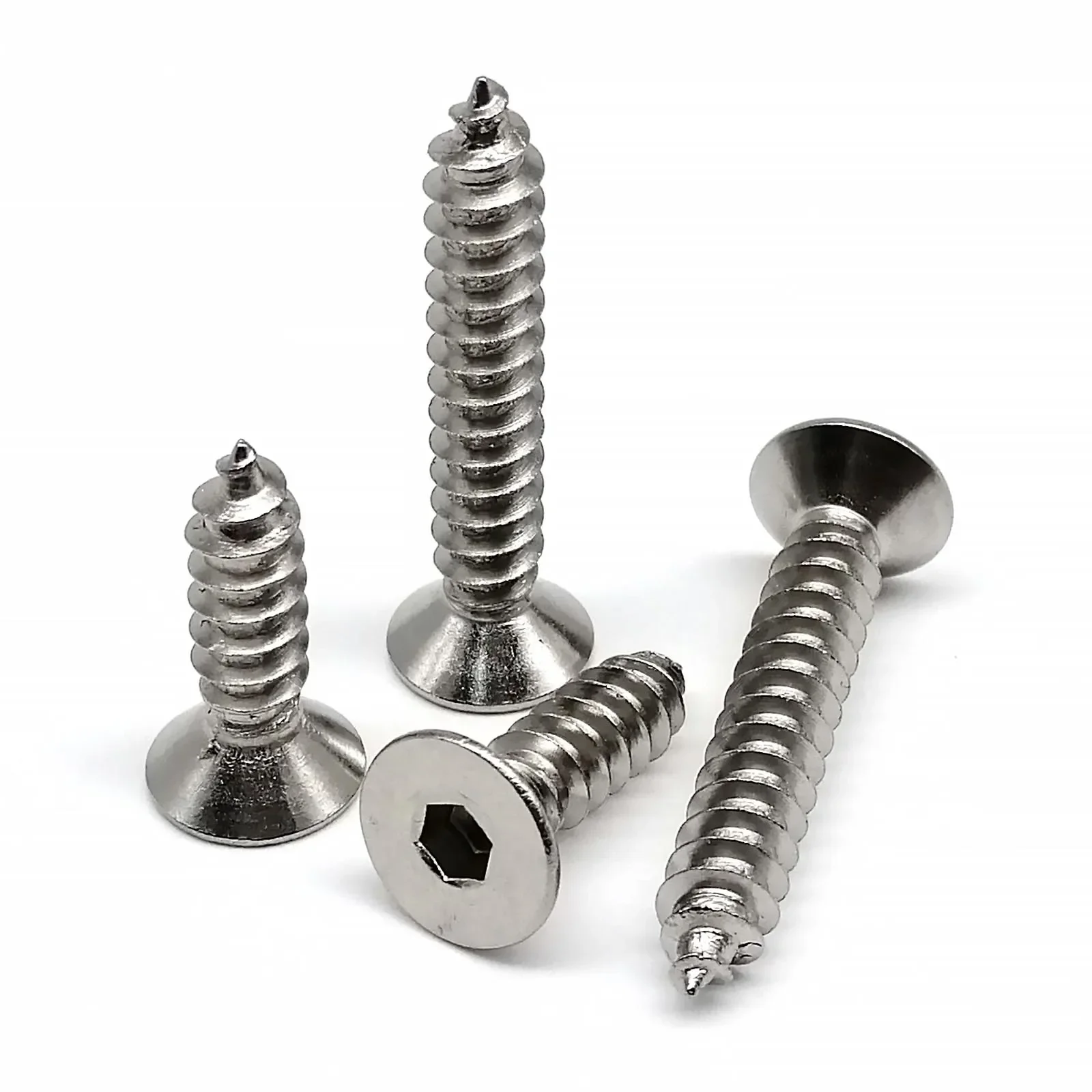 

304 Stainless Steel Screw M2 - M6 Allen Hexagon Hex Socket Flat Countersunk Head Self Tapping Wood Screws