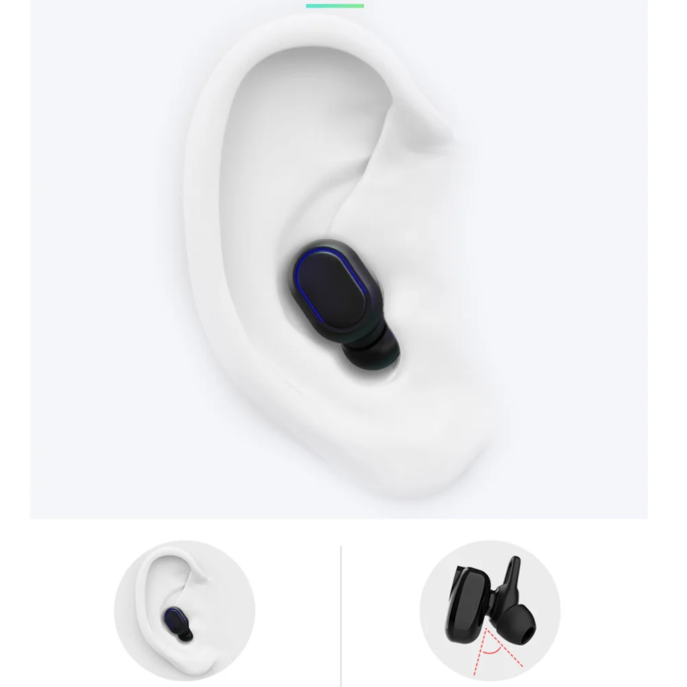 

Tws Wireless Earphones Black Waterproof Digital Display Noise Cancelling Earbuds Portable Charging Wireless Headset
