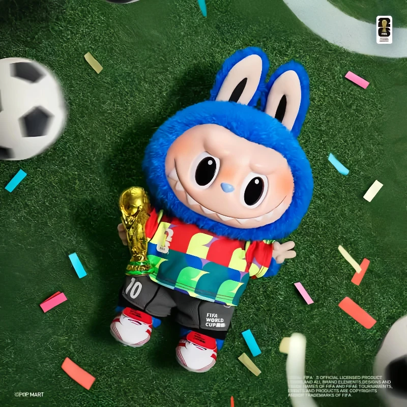 

Genuine Pop Mart The Monsters Labubu FIFA World Cup Vinyl Plush Doll Collectible Figure Ornament Gift For Fans Surprise Box