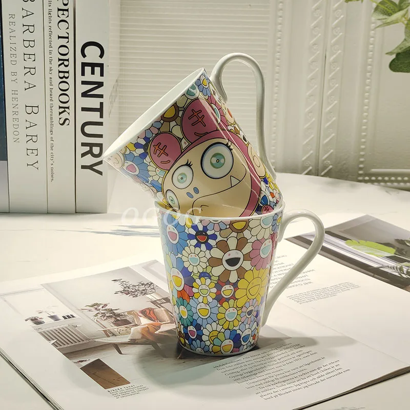 

Cartoon Bone China Mug High Appearance Water Cup Playful and Stylish Porcelain Mug for Daily Drinks and Gifting