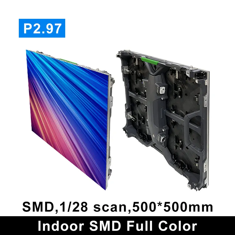 Indoor P2.97 Full Color LED Rental Display Screen Panel With Die-cast Aluminum Cabinet