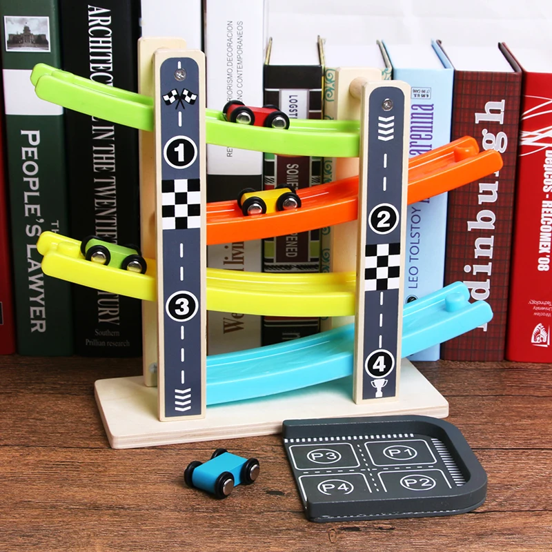 Novo carro do bebê brinquedos de madeira diecast engraçado carro de velocidade pista deslizando carro crianças desenvolvimento educacional presentes clássicos para crianças