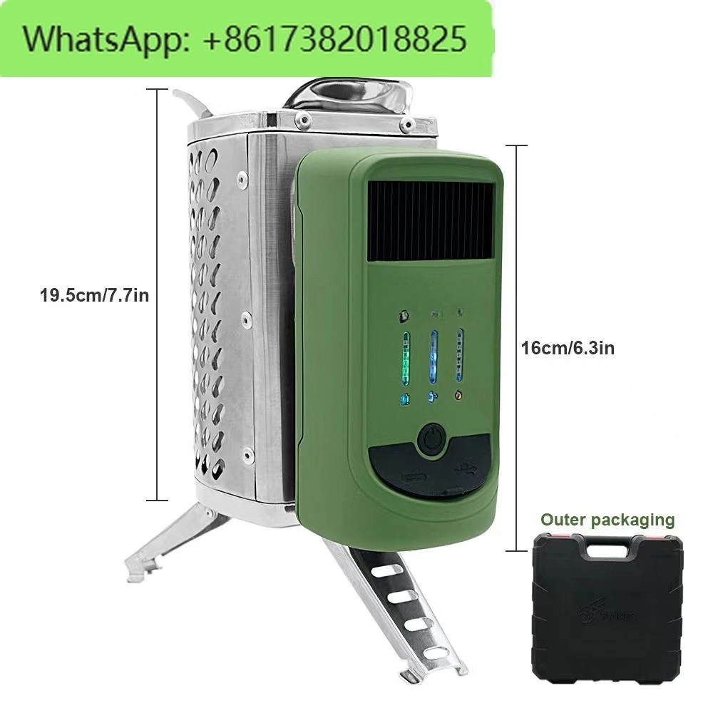 Power generation wood stove folding rechargeable outdoor picnic stove stainless steel portable camping stove